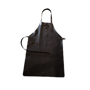 Delantal de cuero negro Ofyr